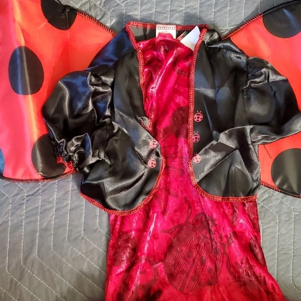 New Halloween Costume Lady Bug Girls Size M 10/12